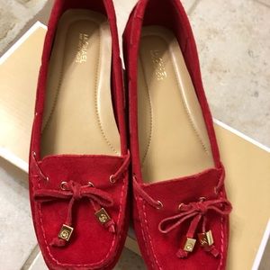 Women’s Michael kors loafers red Suede